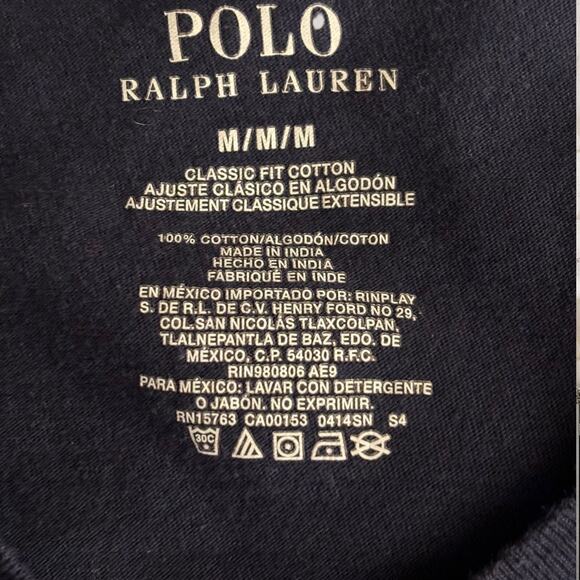 Polo Ralph Lauren NWOT Women's Navy V-Neck Logo T-Shirt-Size Medium - Picture 4 of 4